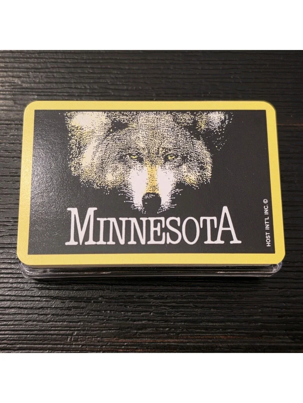 Minnesota Wolf Playing Cards Complete Deck With Jokers Plastic Case Wildlife VGC